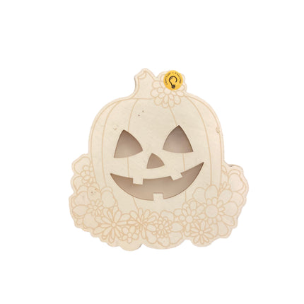 Make Market Halloween Pumpkin and Flowers Light Up Decoration 8x9in