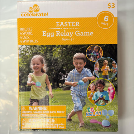 Way To Celebrate! Easter Egg Relay Game – 6 Sets