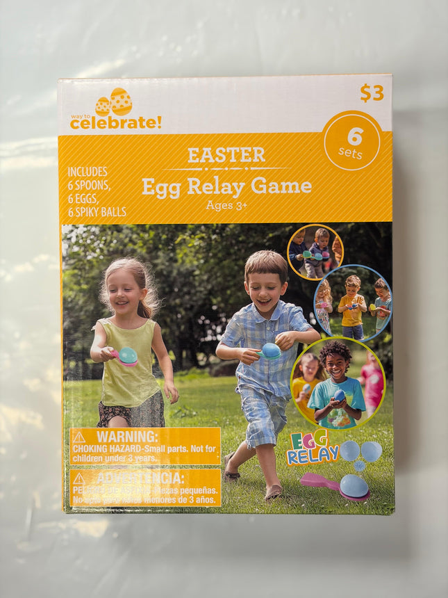 Way To Celebrate! Easter Egg Relay Game – 6 Sets