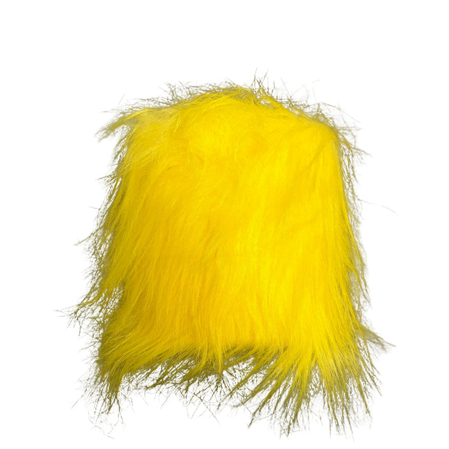 Ashland Color Pop Decorative Faux‑Fur Accent – Yellow (Approx. 5" Depth)