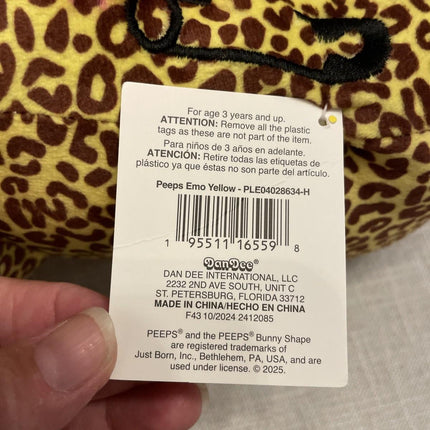 Peeps Emo Bunny Plush – 14 Inch Leopard Rocker