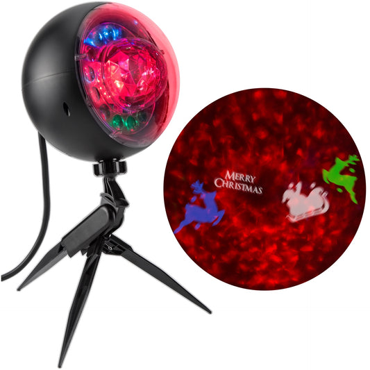 Lightshow Projection Plus-Kaleidoscope+Whirl-a-Motion-Merry Christmas by Gemmy Industries