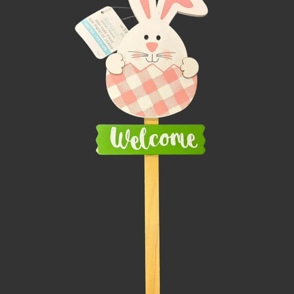 Easter Bunny “Welcome” Garden Stake – 14" Height by Ashland