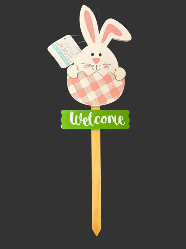 Easter Bunny “Welcome” Garden Stake – 14" Height by Ashland
