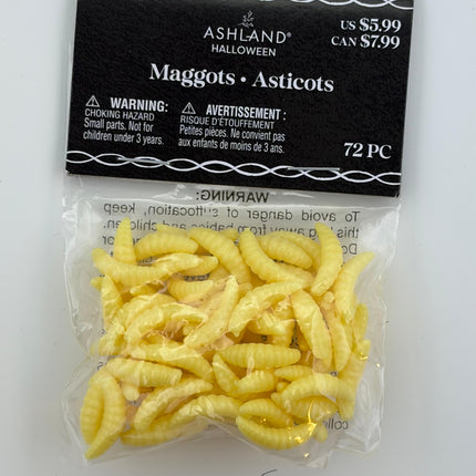 Halloween Fake Maggots Decoration Pack 72 Pieces