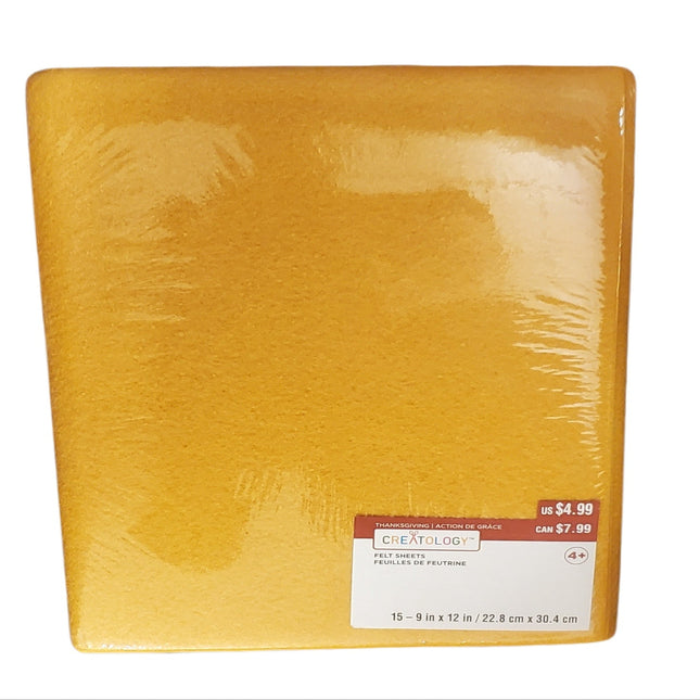 Creatology 15-pc Vibrant Orange Felt Sheets Crafting 9x12