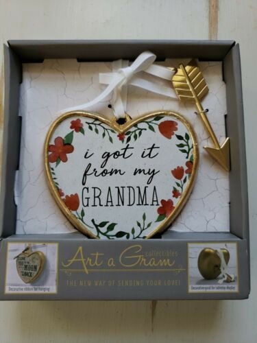 Art A Gram Heart Shaped Plaque Collectibles, Grandma