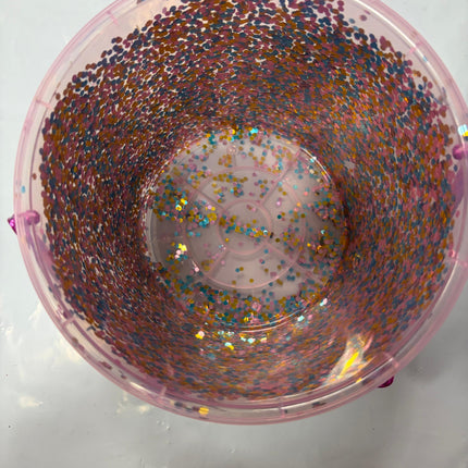 Glitter Basket with Pink Handle – Fun Decorative Container