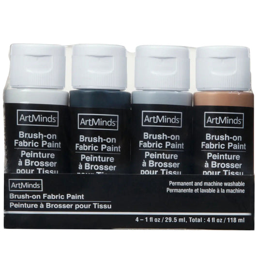 Brush-On Glitter & Metallic Fabric Paint Set by ArtMinds