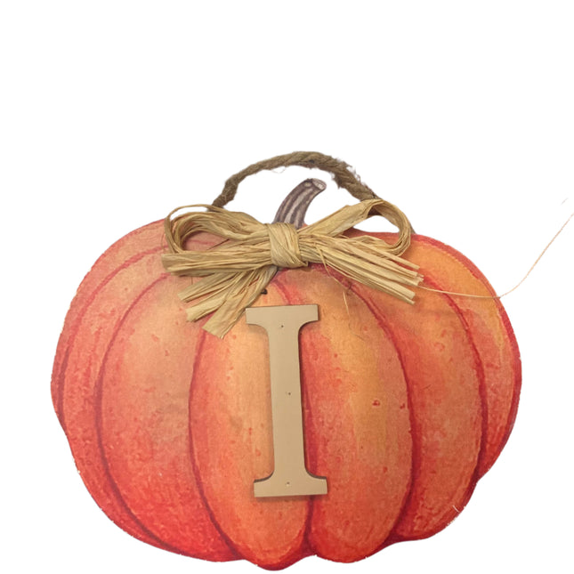 Ashland Fall I Letter Pumpkin Wall Decor 6x7in