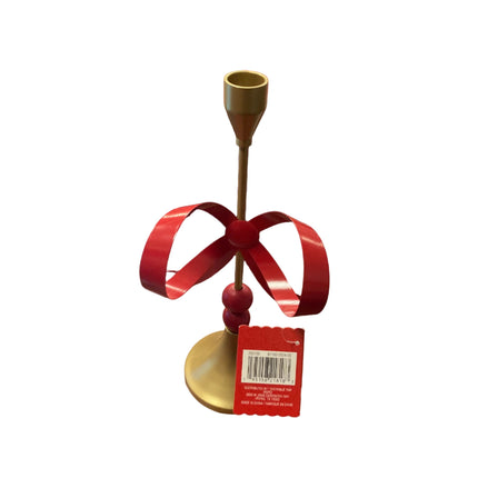 Ashland Christmas Candle Holder with Big Bow