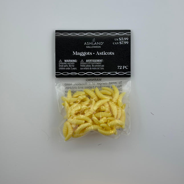 Halloween Fake Maggots Decoration Pack 72 Pieces