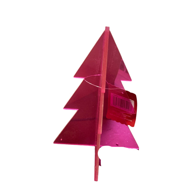 Ashland Christmas Pink Plastic Tree Table Decor 7in