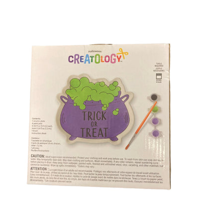 Creatology Halloween Witch Pot Color In Plate 8x7in