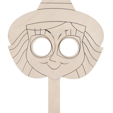 Creatology Halloween Wood Craft Mask 9x9" with Handle