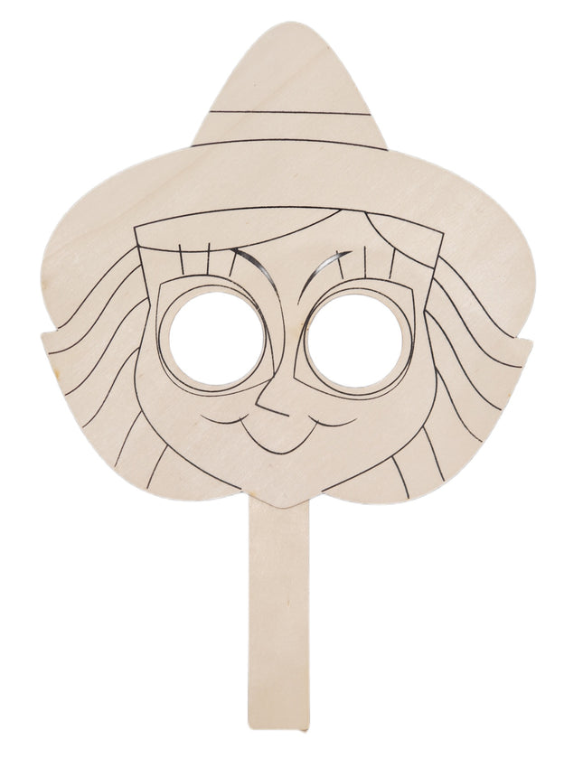 Creatology Halloween Wood Craft Mask 9x9" with Handle