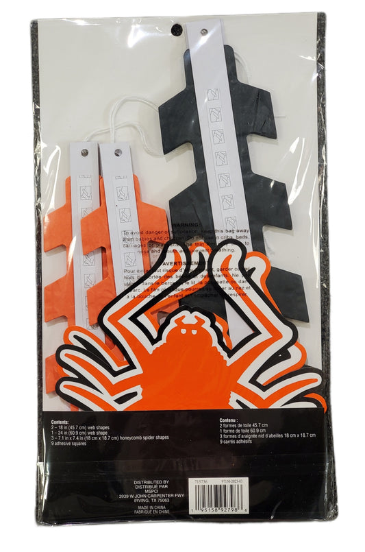 CELEBRATE IT HALLOWEEN DECOR KIT SPIDERS