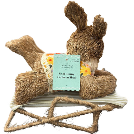 Ashland Sisal Bunny – Laying Down Décor (8" W x 10" H)