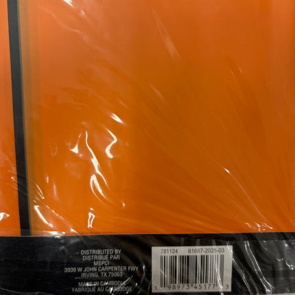 Orange & Black Floral Wrapping Paper – Waterproof Bouquet Wrap (22.8" x 22.8", 12 Pack)