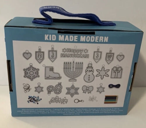 Kid Made Modern Shrink Art Jewelry Making Kit Hanukkah Theme Kids Craft Kit NIB