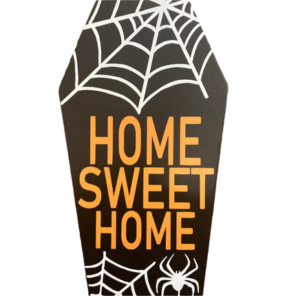 Ashland Halloween Coffin Shaped Home Sweet Home Sign 12x7in