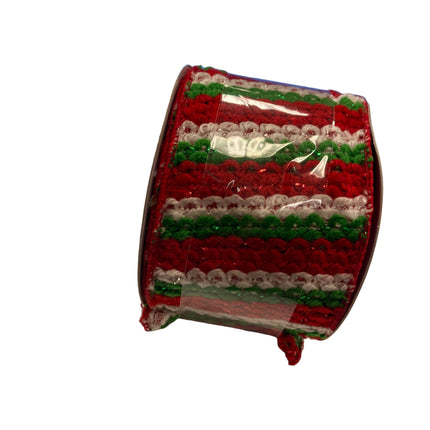 Celebrate it Christmas Colored Striped Ribbon 3.5inx15ft