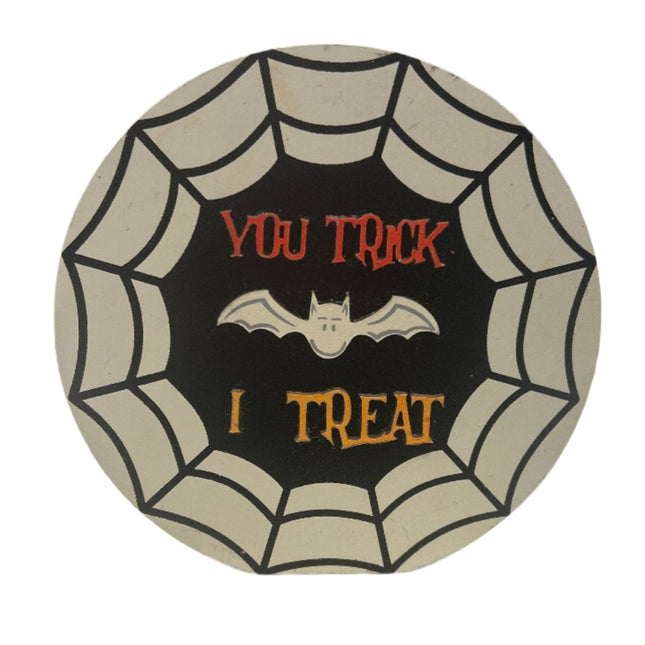 Ashland Halloween You Trick I Treat Decorative Sign 6â€ x 6â€ x 1â€