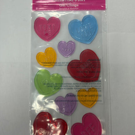 Valentine’s Day Heart Gel Clings by Way to Celebrate