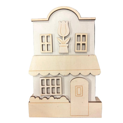 Make Market DIY Wooden Décor – Flower Shop Cutout (8" Height × 5.5" Width)