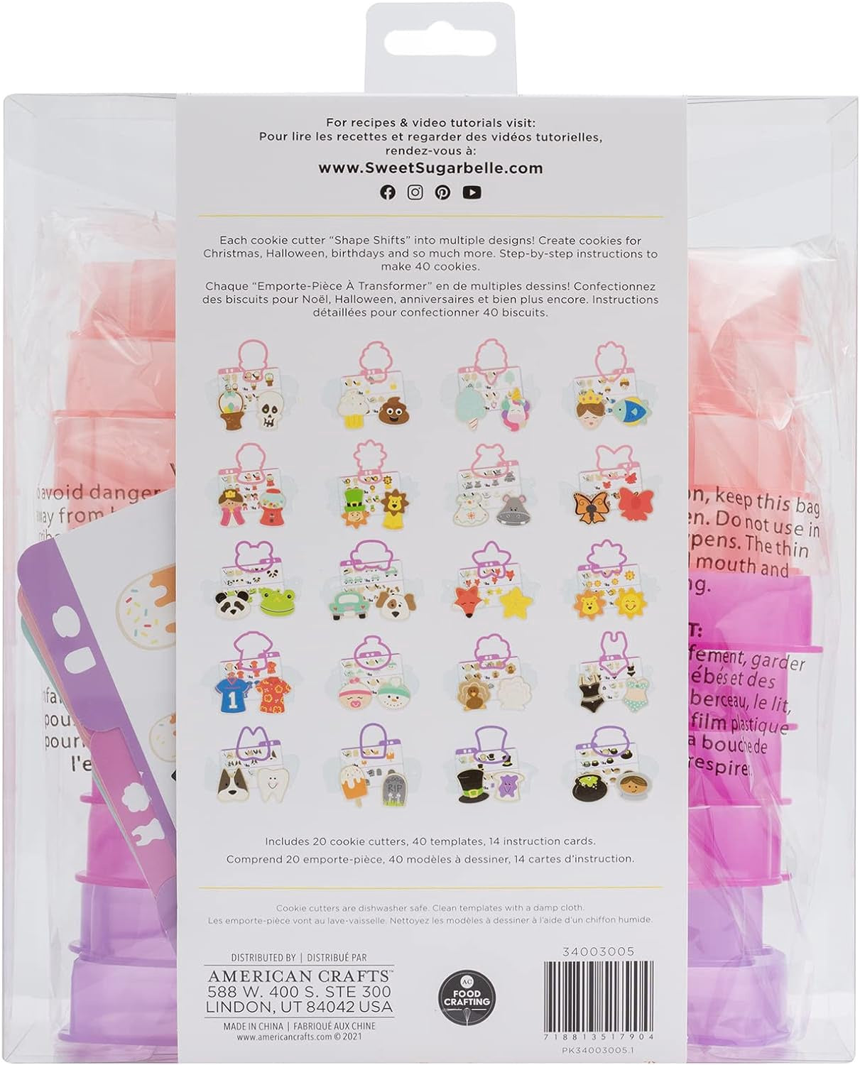 Set 2 Sweet Sugarbelle Shape Shifter Cookie Cutters 74/Pkg