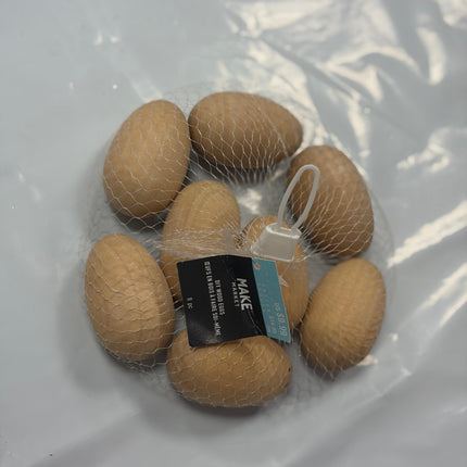 Solid Wood Eggs 8pk - 2.5" - Make Market