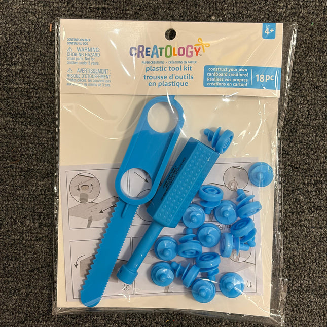 Plastic Tool Kit for Cardboard Creations – 18 Pieces