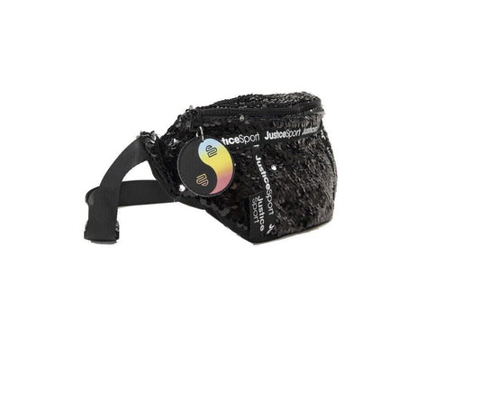 Justice Girls Black Flip Sequin Fanny Pack Waist Fannypack Sling Purse Travel