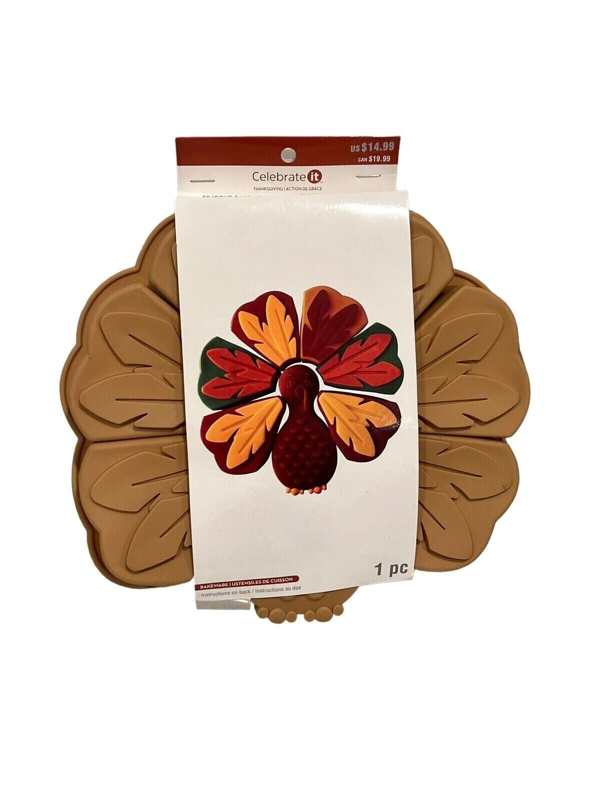 New Thanksgiving Silicone Cake, Treat Mold Turkey celebrate It 9.5” Baking Bake