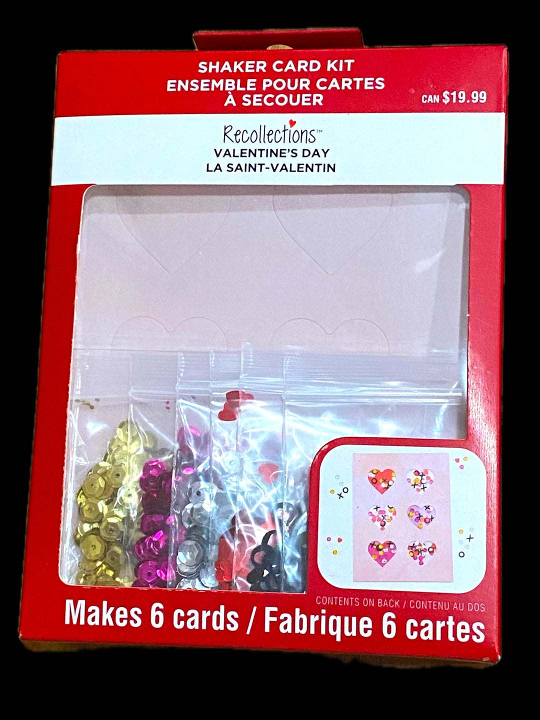 Recollections Valentine's Day Shaker Card Making Kit Makes 6 Cards