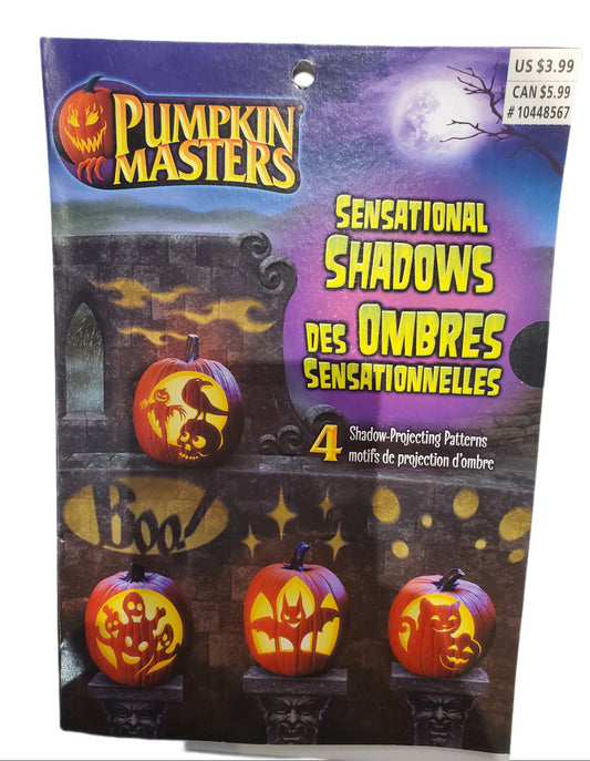 PUMPKIN MASTERS BOOK OF STENCILS, PUMKIN CARVING, SENSATIONAL SHADOWS EXCLUSIVED PATTERNS