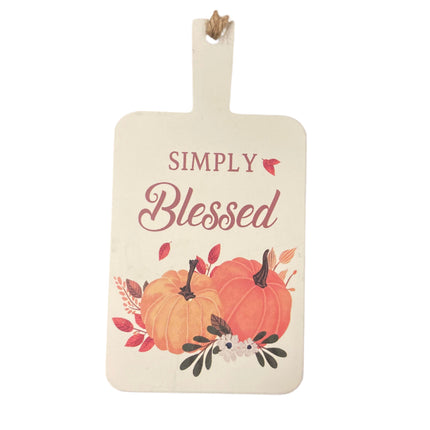 Ashland Fall Simply Blessed Wall Sign 10x5in