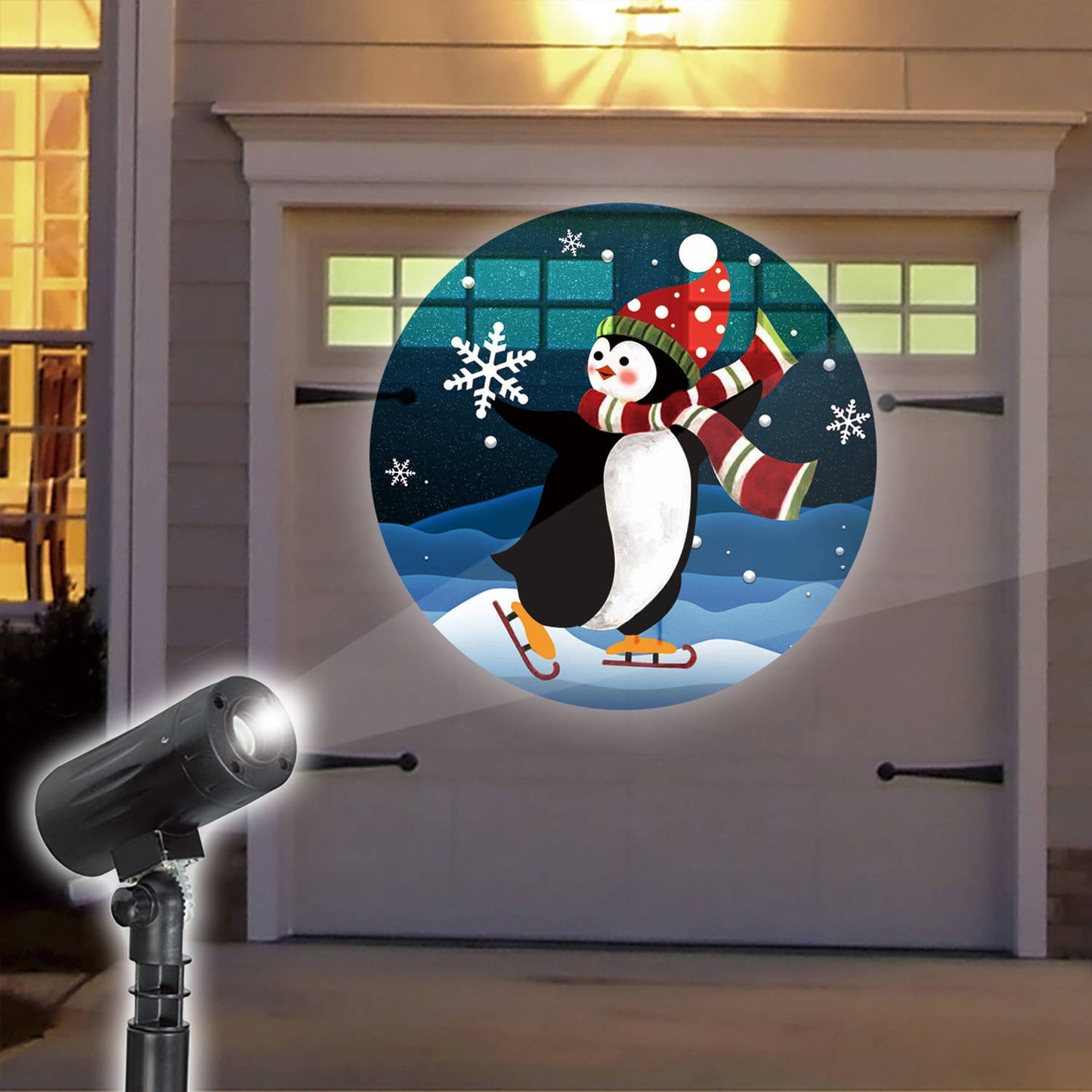 Holiday LED Penguin and Snowflake Projector