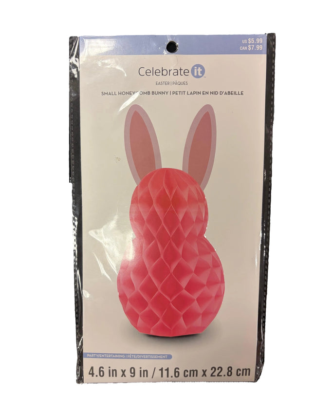 Celebrate It Easter Honeycomb Bunny – Small (4.6" W × 9" H)