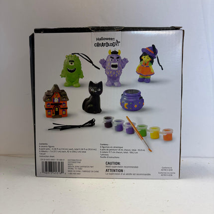 Halloween Paint-Your-Own 3D Ceramic Ornament Kit (6 Pieces)