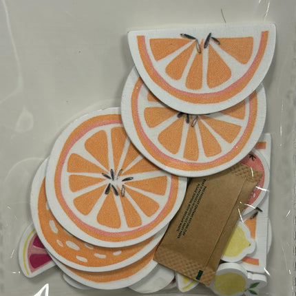 Citrus Fruit Wooden Craft Shapes – Summer DIY Wood Décor (18 Pieces)