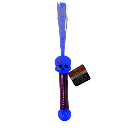 Light-Up Skull Fiber Optic Wand – Color Changing Halloween Toy