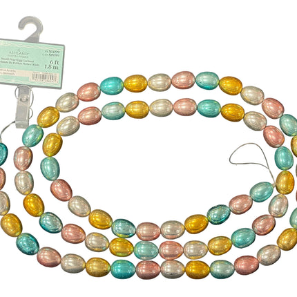 Ashland Small Pearl Egg Garland – Easter (6 ft)