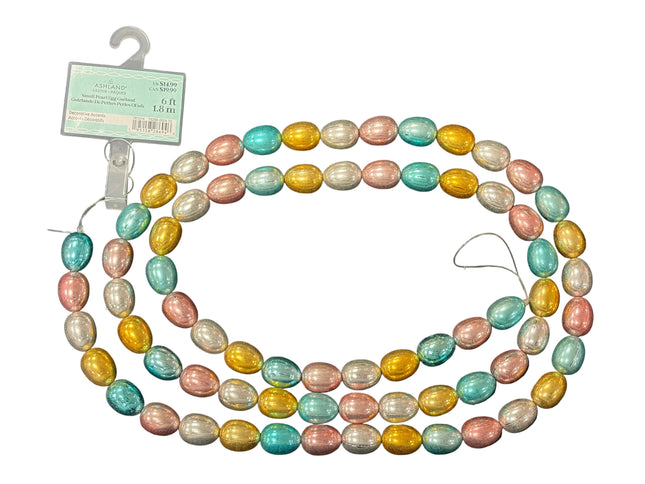 Ashland Small Pearl Egg Garland – Easter (6 ft)