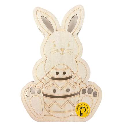 Make Market Light‑Up Wooden Bunny Décor