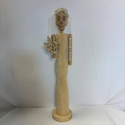 DIY Skeleton Bride Wood Nutcracker 20 in