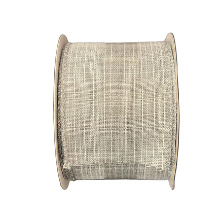 Celebrate It Wired Silver Mesh Ribbon – Christmas &amp; Easter (2.5" × 20 ft)