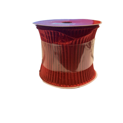 Celebrate it Christmas Red Wired Ribbon 4inx30ft