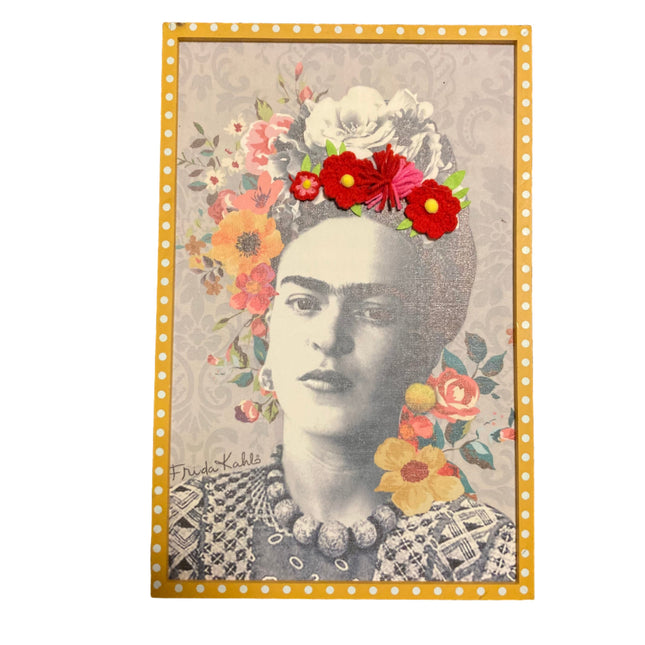 Ashland Frida Kahlo Yellow Frame Wall Decoration 18x12in