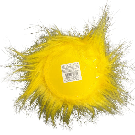 Ashland Color Pop Decorative Faux‑Fur Accent – Yellow (Approx. 5" Depth)